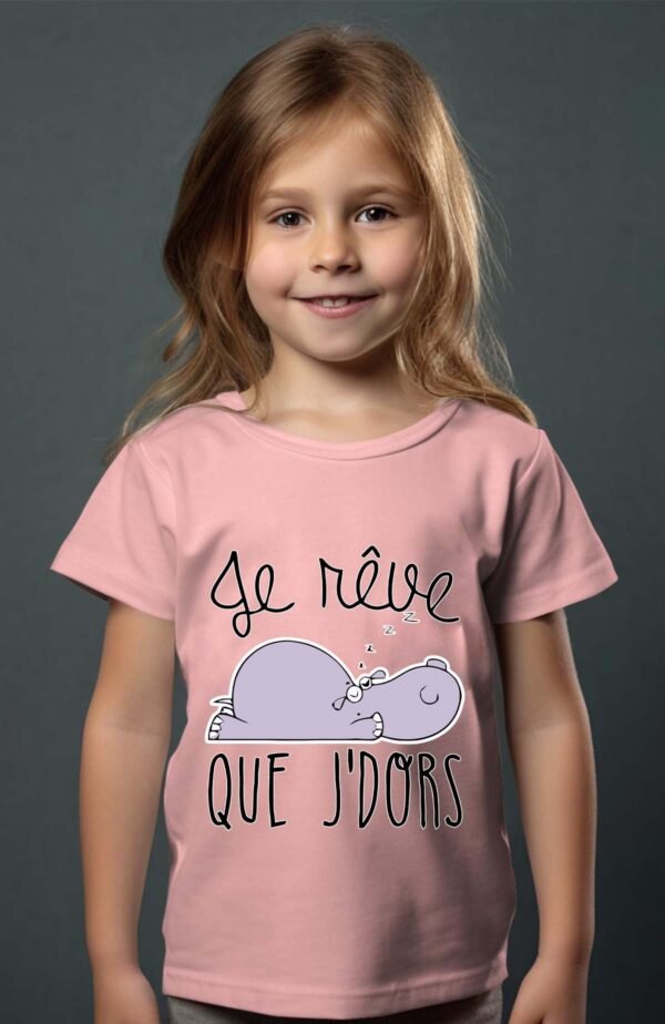 T-shirt Col Rond Fille - Je rêve que je dors
