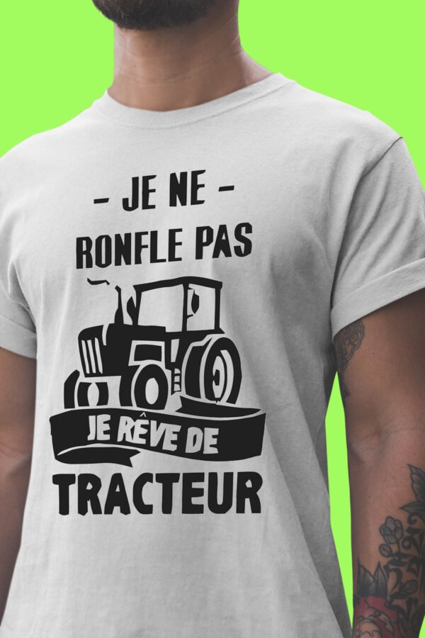 Je ne ronfle pas je rêve de tracteur - Tshirt Homme