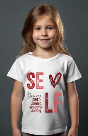 T-shirt Col Rond Fille - Self valentine