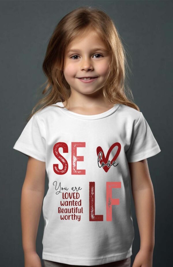 T-shirt Col Rond Fille - Self valentine