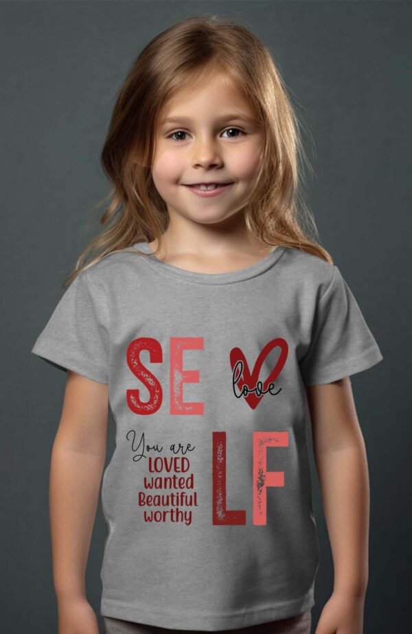 T-shirt Col Rond Fille - Self valentine