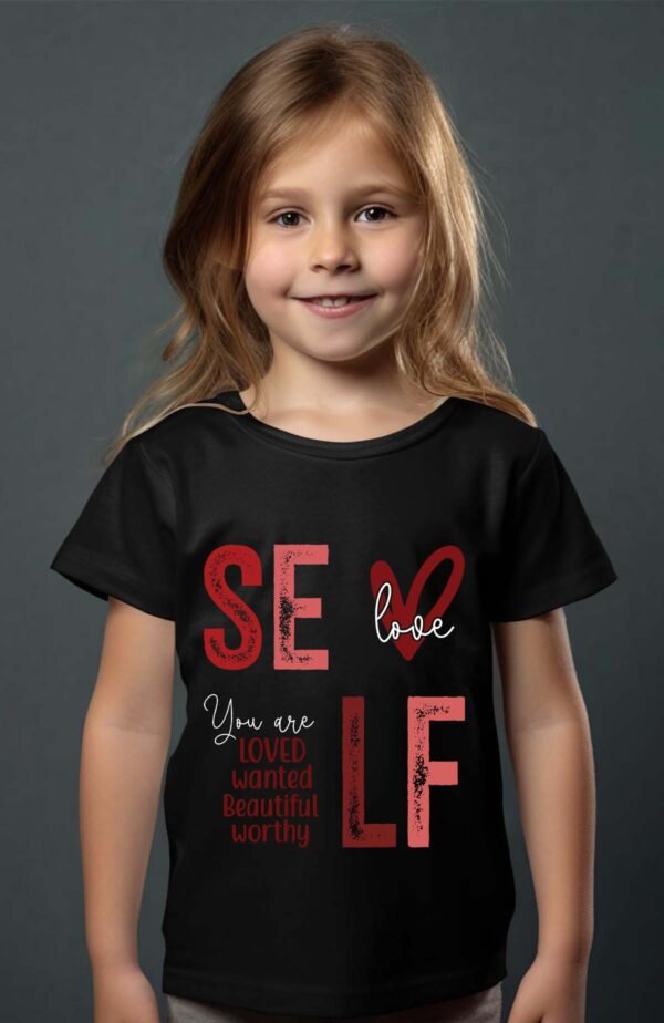 T-shirt Col Rond Fille - Self valentine