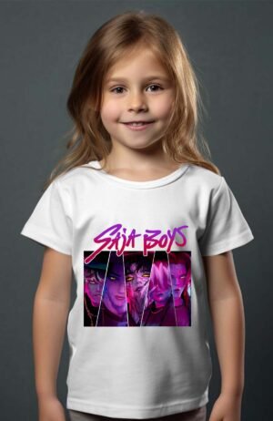 T-shirt Col Rond Fille - Saja boys triangle