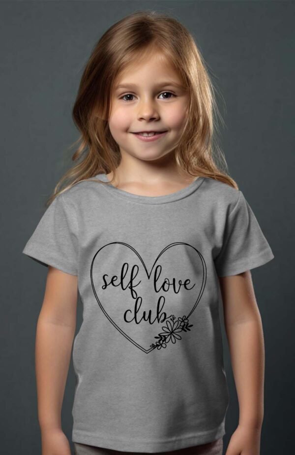 T-shirt Col Rond Fille - Self love cœur