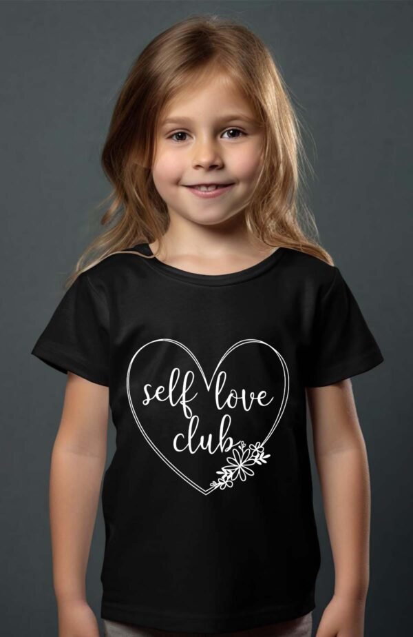 T-shirt Col Rond Fille - Self love cœur