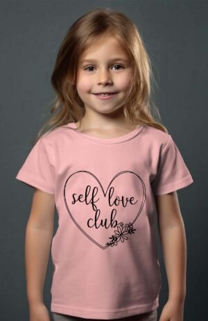 T-shirt Col Rond Fille - Self love cœur