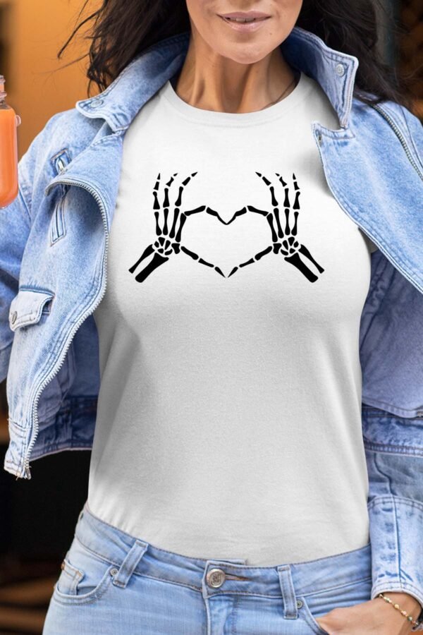 Sketon hand heart - Tshirt Femme