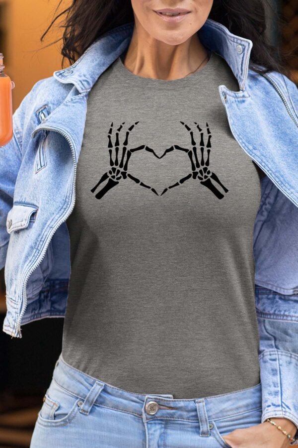 Sketon hand heart - Tshirt Femme