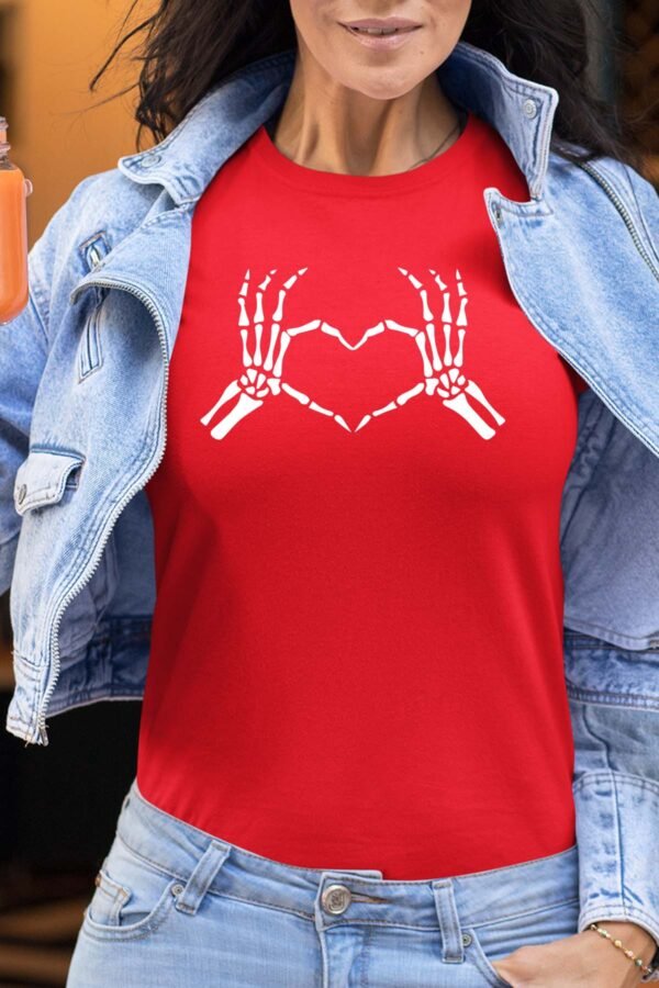 Sketon hand heart - Tshirt Femme