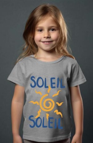 T-shirt Col Rond Fille - Soleil soleil