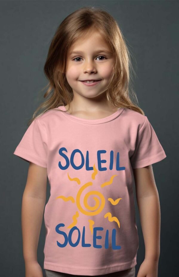 T-shirt Col Rond Fille - Soleil soleil
