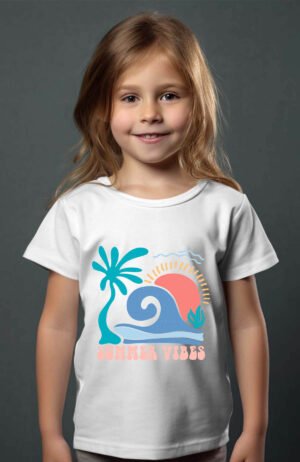 Summer vibes – Tshirt Fille – Blanc