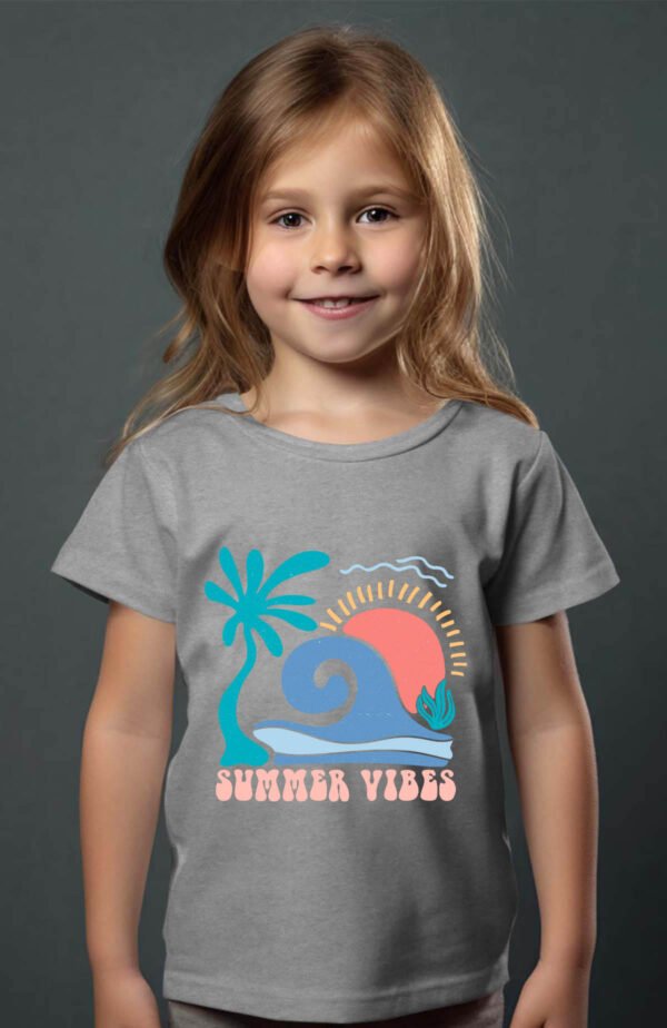 T-shirt Col Rond Fille - Summer vibes