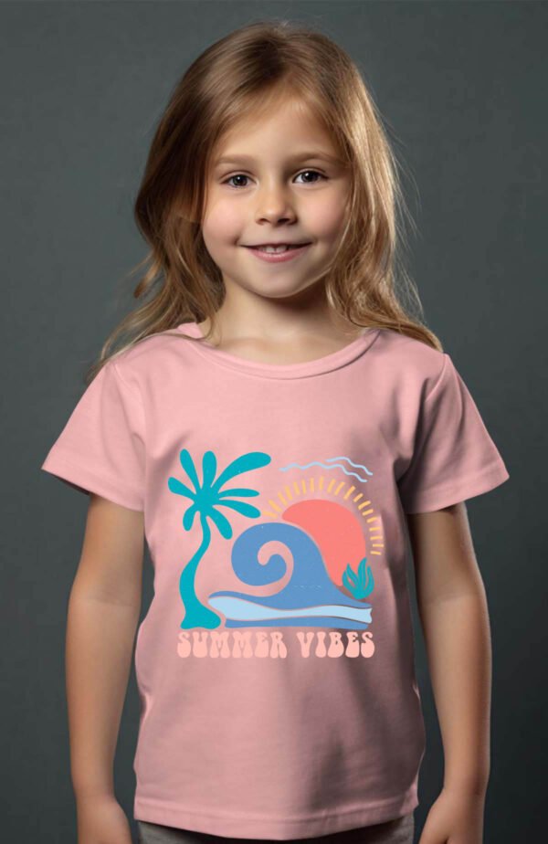 T-shirt Col Rond Fille - Summer vibes