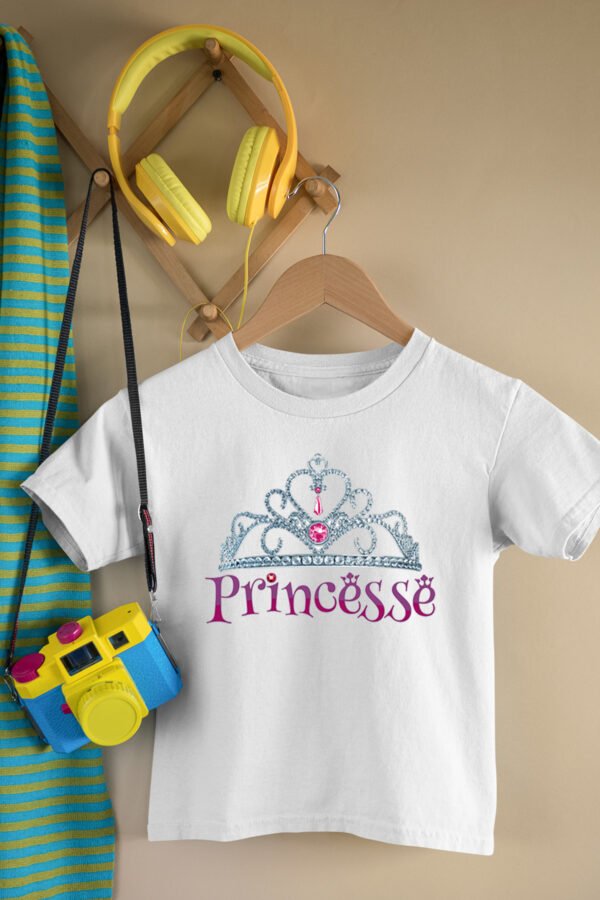 T-shirt Col Rond Fille - Crown princesse