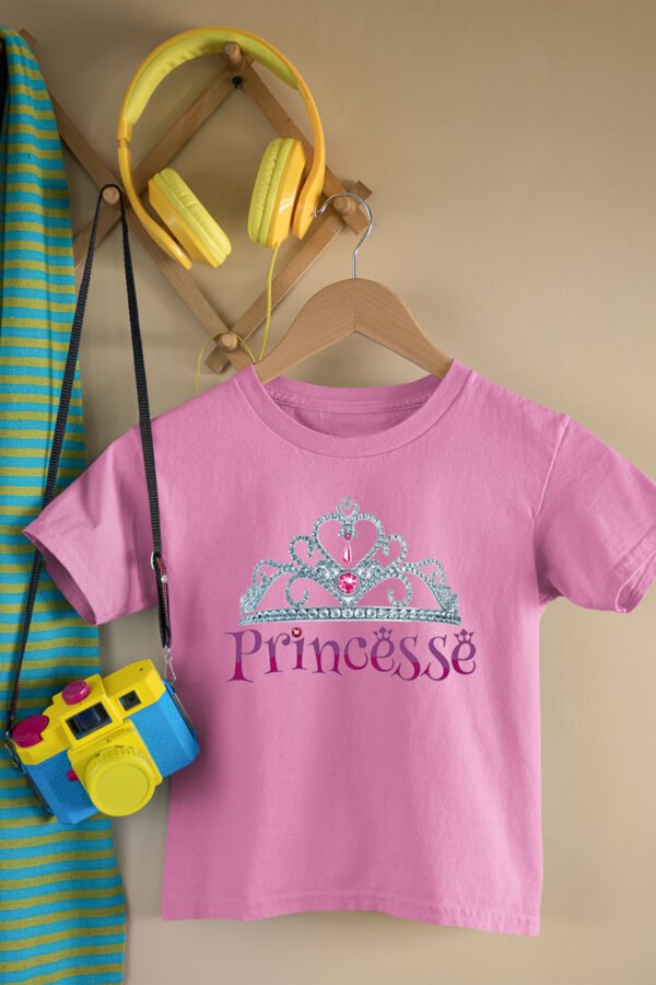 T-shirt Col Rond Fille - Crown princesse