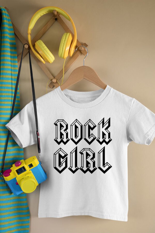 T-shirt Col Rond Fille - Rock girl
