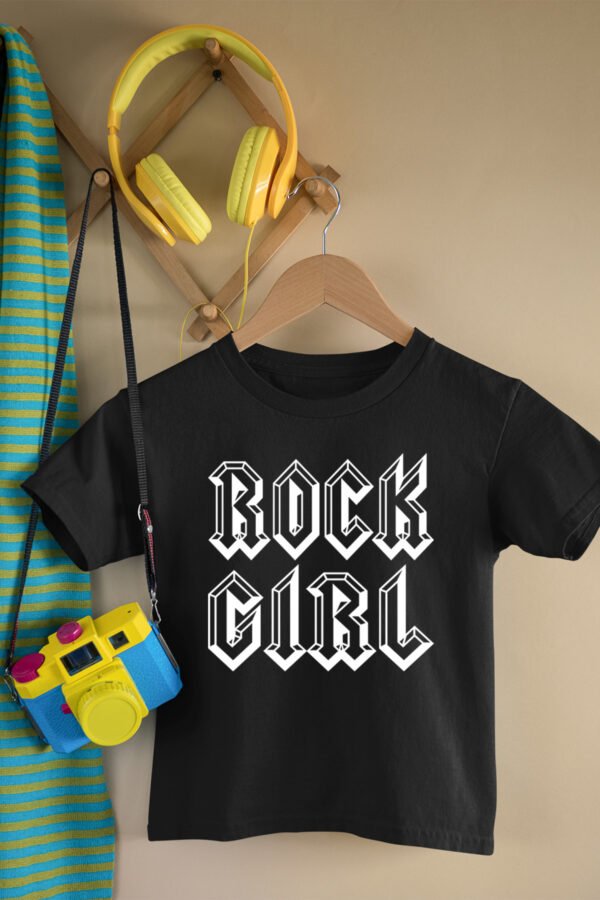 T-shirt Col Rond Fille - Rock girl