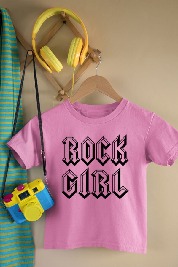T-shirt Col Rond Fille - Rock girl