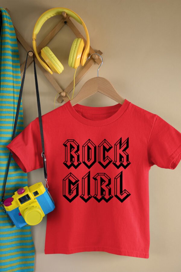 T-shirt Col Rond Fille - Rock girl