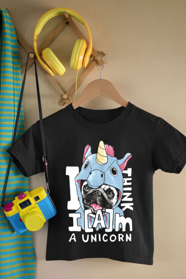 T-shirt Col Rond Fille - Think unicorn