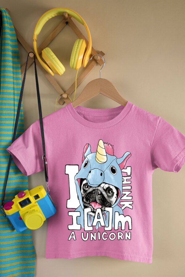T-shirt Col Rond Fille - Think unicorn