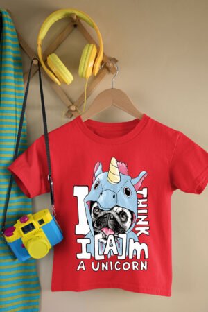 T-shirt Col Rond Fille - Think unicorn