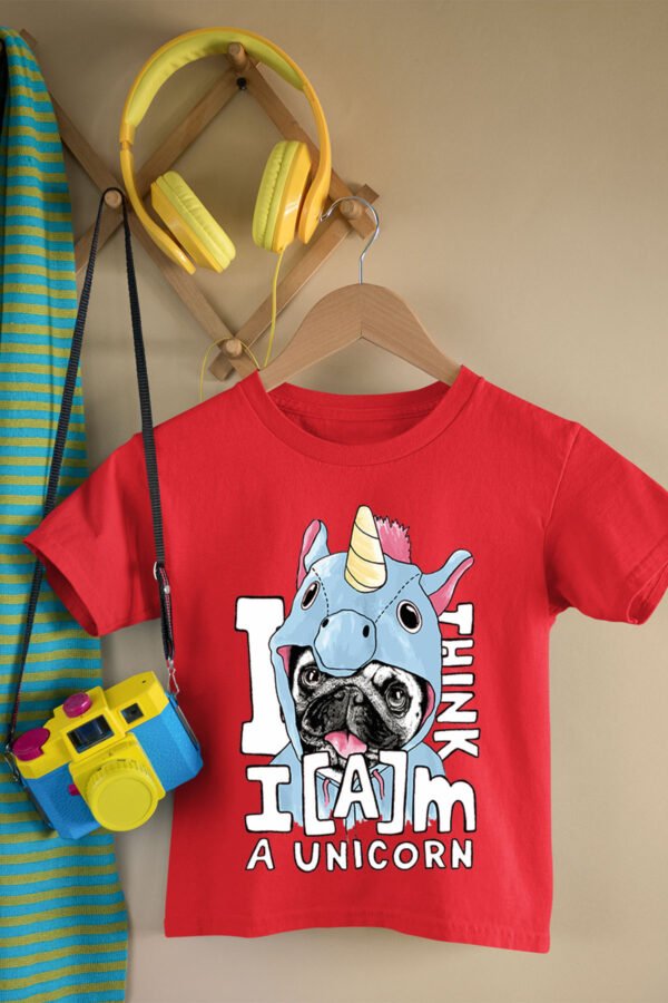 T-shirt Col Rond Fille - Think unicorn