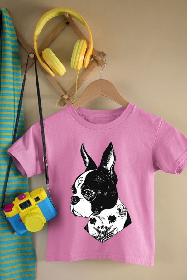 T-shirt Col Rond Fille - chien ter
