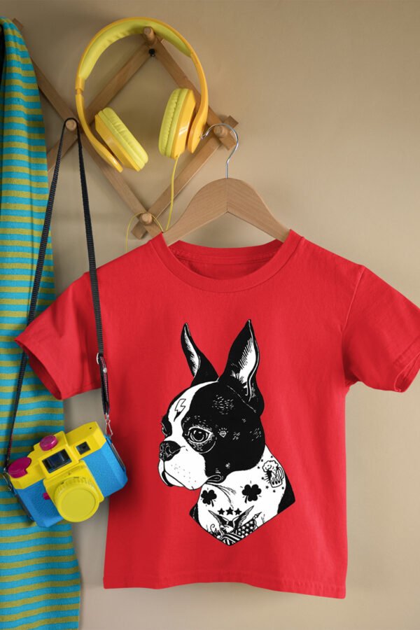T-shirt Col Rond Fille - chien ter