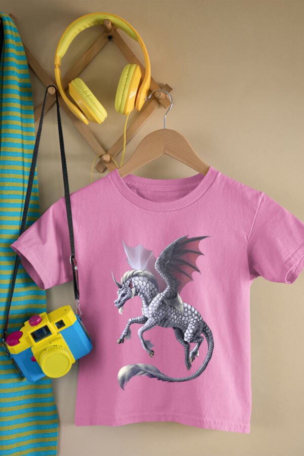T-shirt Col Rond Fille - Unicorn dragon