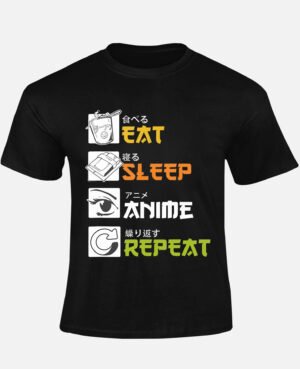 Eat sleep animé repeat - Tshirt Homme