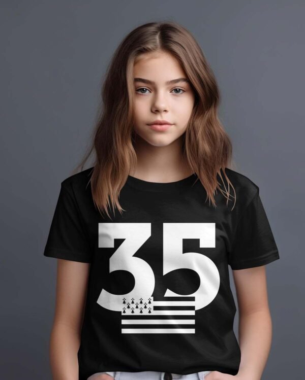 T-shirt Col Rond Fille - 35 Bretagne