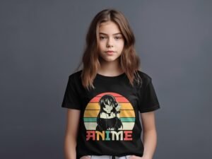 T-shirt Col Rond Fille - Anime sunset