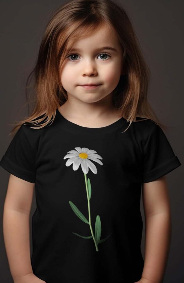 T-shirt Col Rond Fille - Fleur