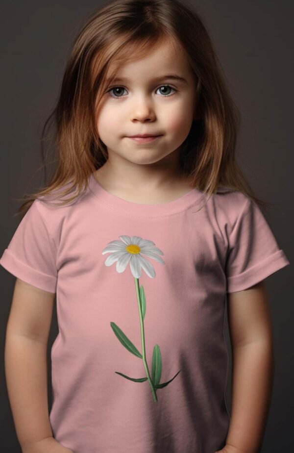 T-shirt Col Rond Fille - Fleur