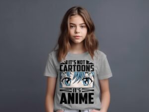 T-shirt Fille – Not cartoons – Gris