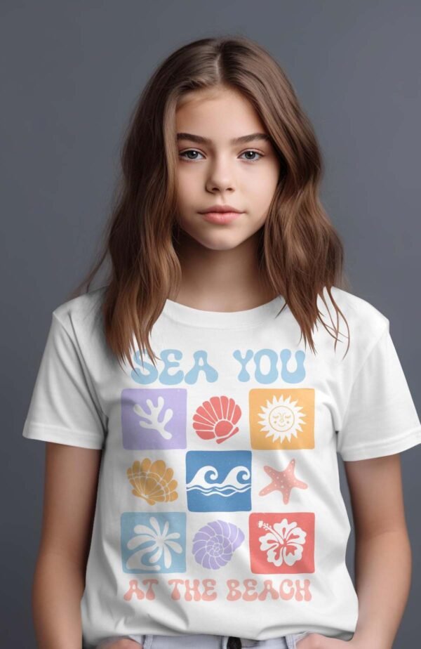 T-shirt Col Rond Fille - Sea you