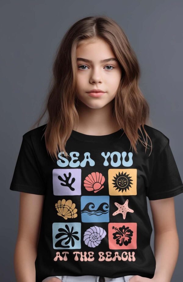 T-shirt Col Rond Fille - Sea you