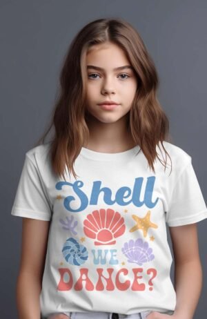 T-shirt Col Rond Fille - Shell dance