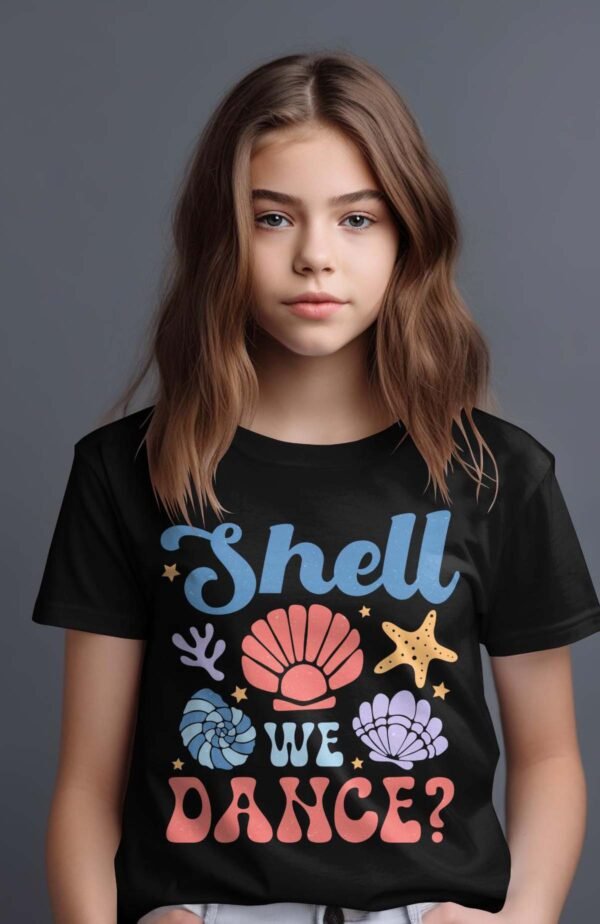T-shirt Col Rond Fille - Shell dance