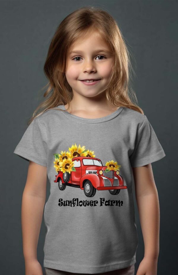 T-shirt Col Rond Fille - Sunflower farm