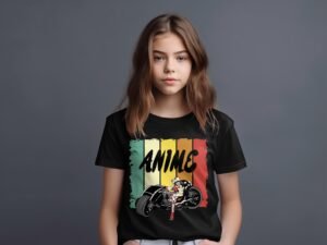 T-shirt Col Rond Fille - Anime moto