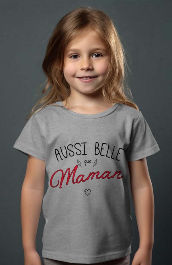 T-shirt Col Rond Fille - Aussi belle que maman
