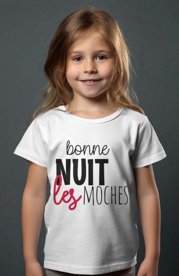 T-shirt Col Rond Fille - Bonne nuit les moches
