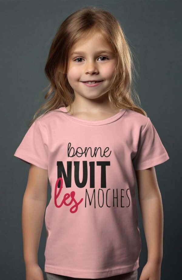 T-shirt Col Rond Fille - Bonne nuit les moches