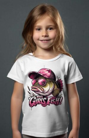 T-shirt Col Rond Fille - Girl fish