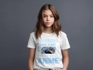 T-shirt Fille – i may start anime – Blanc