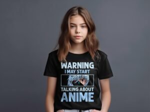 T-shirt Col Rond Fille - Warning i may start anime