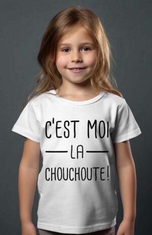 T-shirt Fille – la chouchoute – Blanc